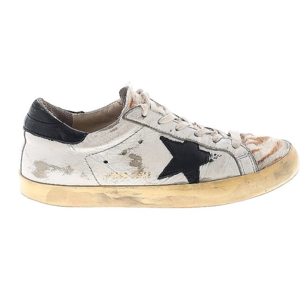 Golden Goose “Destroyed Zebra” pony hair sneakers